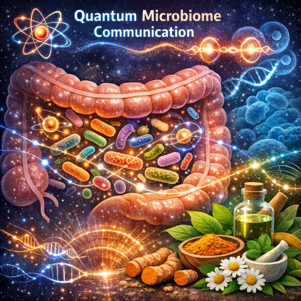 Exploring Quantum Microbiome Communication How Gut Bacteria Use Quantum Signals in Chronic Disease Management